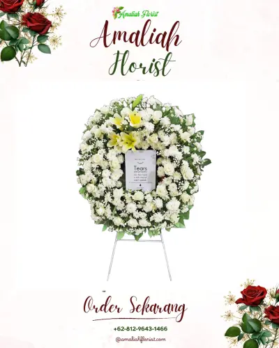 Krans Bunga Duka Cita di Nyuh Tebel
